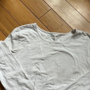 Abercrombie & Fitch Soft White Scoop Neck Bodysuit